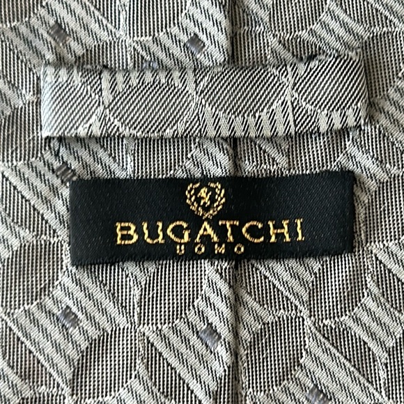 Butgatchi 100% Silk Grey Abstract Pattern Men’s Tie - Picture 2 of 11